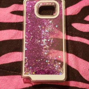 Galaxy Note 5 case purple glitter